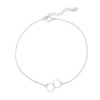 Sterling Silver 9"+1" Twisted Wire Hearts Anklet