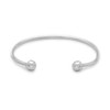 Sterling Silver Men's Cuff Bracelet with Ball Ends