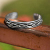 Sterling Silver Oxidized Braided Men's Cuff Bracelet