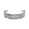 Sterling Silver Oxidized Feather Cuff Bracelet