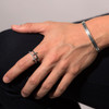 Sterling Silver Oxidized Serenity Prayer Cuff Bracelet