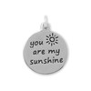 Sterling Silver Oxidized "You Are My Sunshine" Charm