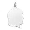 Sterling Silver Girl Silhouette Charm
