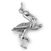 Sterling Silver Stork with Baby Charm