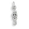 Sterling Silver LOVE Charm with Peace Sign