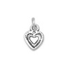 Sterling Silver Oxidized Heart Charm