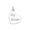 Sterling Silver Oxidized "Big Sister" Heart Charm