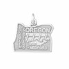 Sterling Silver Oregon State Charm
