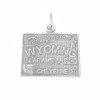 Sterling Silver Wyoming State Charm