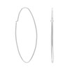 Sterling Silver Thin Oval Wire Hoop Earrings