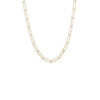 Sterling Silver 21" 14 Karat Gold Plated Paperclip Chain Necklace