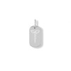 Sterling Silver Engravable Rhodium Plated Dog Tag Pendant