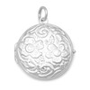 Sterling Silver Round Floral Design Locket