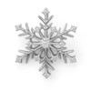 Sterling Silver Rhodium Plated 6 Point CZ Snowflake Slide