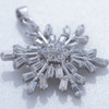 Sterling Silver Rhodium Plated CZ Snowflake Pendant