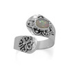 Sterling Silver Oxidized Ethiopian Opal Wrap Ring