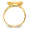 14k Yellow Gold Polished Ladies Double Twisted Wire 13.0mm Coin Bezel Ring