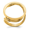 14k Yellow Gold Polished Ladies Double Twisted Wire 22.0mm Coin Bezel Ring