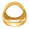 14k Yellow Gold Mens Polished Classic Open Back 16.5mm Coin Bezel Ring