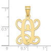10k Yellow Gold Initial Letter O Pendant