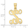 10k Yellow Gold Initial Letter S Pendant