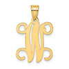 10k Yellow Gold Initial Letter W Pendant