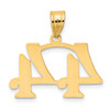 14k Yellow Gold Polished Number 44 Pendant