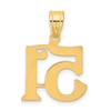 14k Yellow Gold Polished Number 51 Pendant