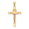 14K Two-tone Gold INRI Crucifix Pendant C4763