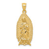 14k Yellow Gold Polished & Textured Guadalupe Pendant