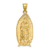 14k Yellow Gold Polished & Textured Guadalupe Pendant