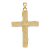 14k Yellow Gold w/Rhodium HOPE FAITH LOVE BELIEVE Cross Pendant