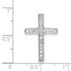 14k White Gold Diamond Cross Slide Pendant