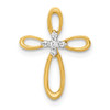 14k Yellow Gold Diamond Cross Slide Pendant PM4997-005-YA