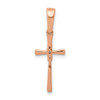 14k Rose Gold 1/20ctw Diamond Cross Pendant