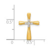 14k Yellow Gold Diamond Cross Slide Pendant PM5013-005-YA