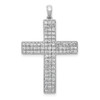 14k White Gold 1ctw Diamond Latin Cross Pendant