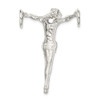 Sterling Silver Polished Jesus Cross Chain Slide Pendant