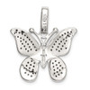 Sterling Silver Polished Preciosa Crystal Butterfly Pendant