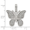 Sterling Silver Polished Preciosa Crystal Butterfly Pendant