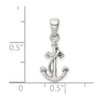 Sterling Silver Polished Anchor Pendant QC9431