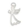 Sterling Silver & Rose Tone Polished Angel Pendant