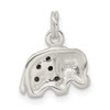 Sterling Silver Crystal Elephant Pendant