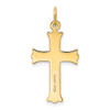 Sterling Silver Gold Tone Polished Cross Pendant
