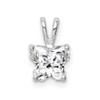 Sterling Silver Rhodium-plated CZ Butterfly Pendant QP5062