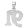 14k White Gold Polished Etched Number 91 Pendant