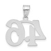 14k White Gold Polished Number 46 Pendant