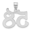 14k White Gold Polished Number 58 Pendant