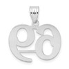 14k White Gold Polished Number 69 Pendant