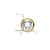 14k Yellow Gold 7mm Cubic Zirconia Bezel Pendant